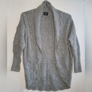 Abercrombie & Fitch Oversized Knit Duster Cardigan Womens Medium Gray Open Front
